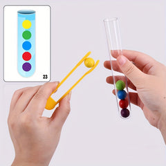 Clip Beads Test Tube Toy Sorting Game for Kids