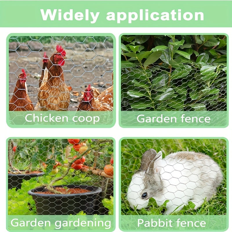 1pc Chicken Wire 34 X 599 Poultry Wire Mesh Galvanized DIY Garden Fence
