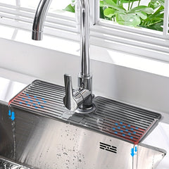 Silicone Faucet Drain Mat Sponge Storage Plate for Kitchen Bathroom