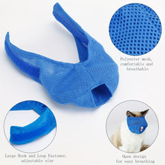 Cat Mouth Muzzle Breathable Mesh Pet Grooming Restraint Bag
