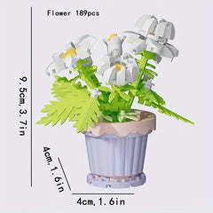 Artificial Flower Model Building Blocks Flower Pot Assembly Building Blocks Toys