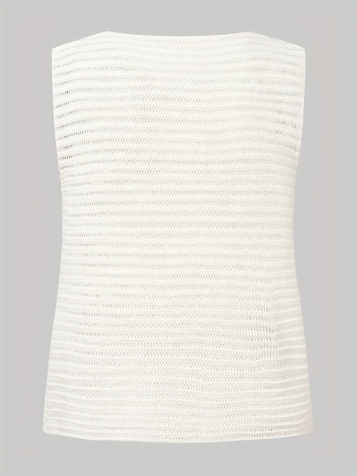 Sleeveless Knitted Top Summer Solid Casual Top Women's Clothing