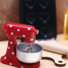 Mini Red Mixer Model for Dollhouse Kitchen Baking Props