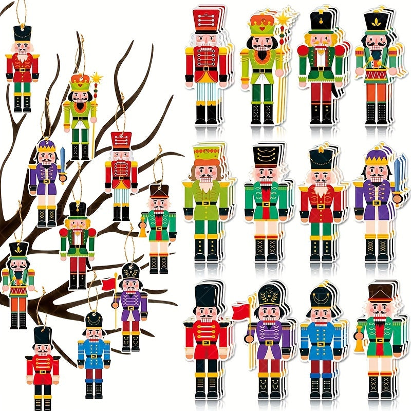 12pcs Christmas Nutcracker DIY Hanging Ornaments