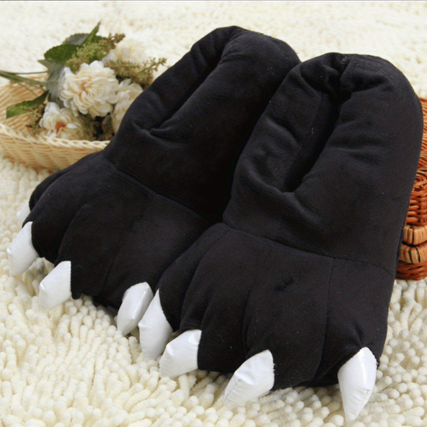 Men's Dino Claw Slippers With Fleece Indoor Warmth