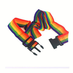 Rainbow Print Adjustable Luggage Strap Cross Belt Travel Essentials
