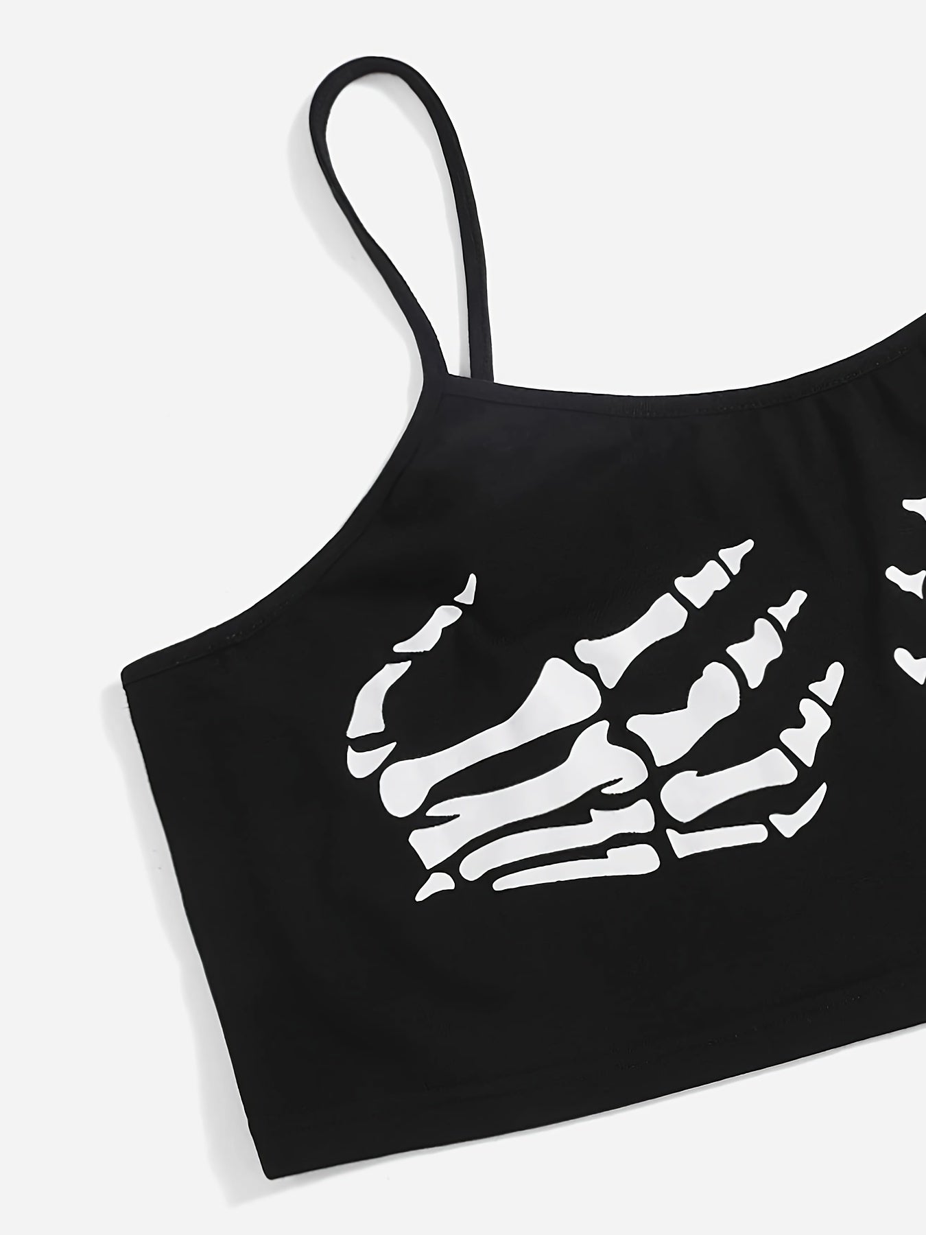 Halloween Skull Hands Print Seamless Sports Bra