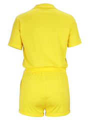2pcs Casual Sports Suits Short Sleeve Shirts & Shorts Women's Activewear