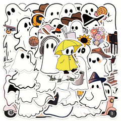 50pcs Small Ghost Stickers Waterproof for Car Guitar Skateboard Phone Laptop