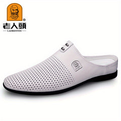 Men's Pointed Toe Dress Shoes Open Back Sandals Mules