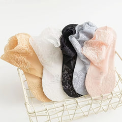 5 Pairs Floral Lace Short Socks Ankle Stockings