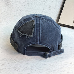 Men's Retro Melon Skin Hat Hip hop Adjustable Beanie