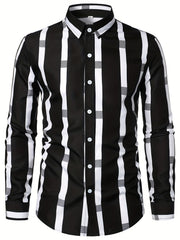 Men's Casual Slim Fit All Over Print Shirt
