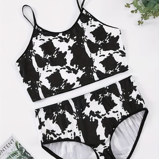 Cow Print Bra & Panty Set Medium Stretch