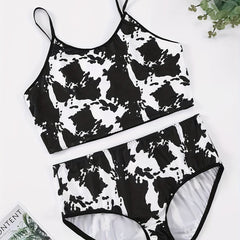 Cow Print Bra & Panty Set Medium Stretch