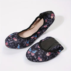 Women's Butterfly Pattern Ballet Shoes Lightweight Soft Sole Shoes