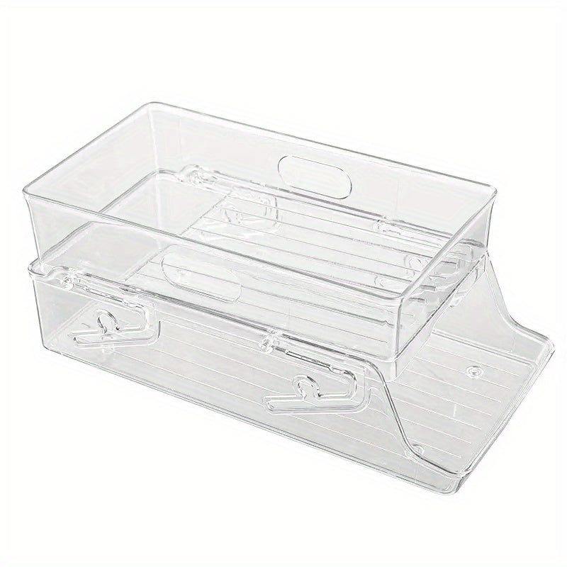 Foldable 2-Layer Can Organizer for Refrigerator and Pantry