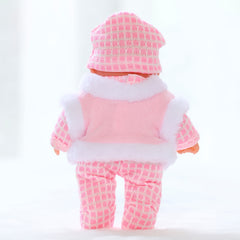 19" Mini Reborn Youngsters Doll Pink Knitted Hat Fur Coat & Pants
