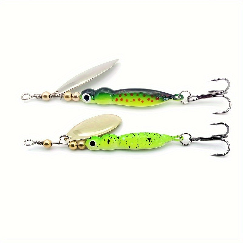 Luminous Rotating Sequin Bait Insect Shaped for Bass Trout Seawater Fresh