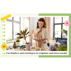 Seed Storage Organizers With 20 Resealable Seed Envelopes