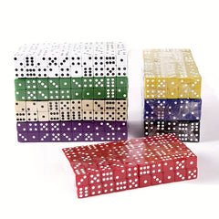 Acrylic Dice Set 16mm 10 Colors 100/50/10 Pieces Board Dice Games Velvet Bag