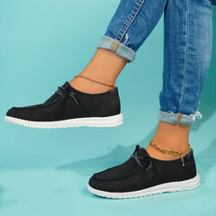 Women's Canvas Lace Up Outdoor Shoes Lightweight Sneakers