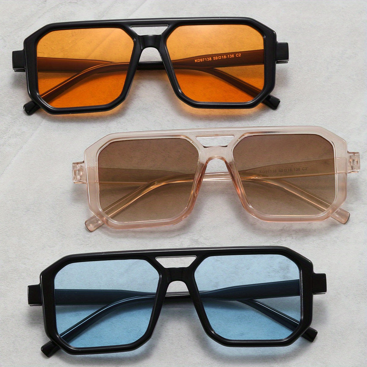 Men's Classic Square Sunglasses UV Protection for Driving
