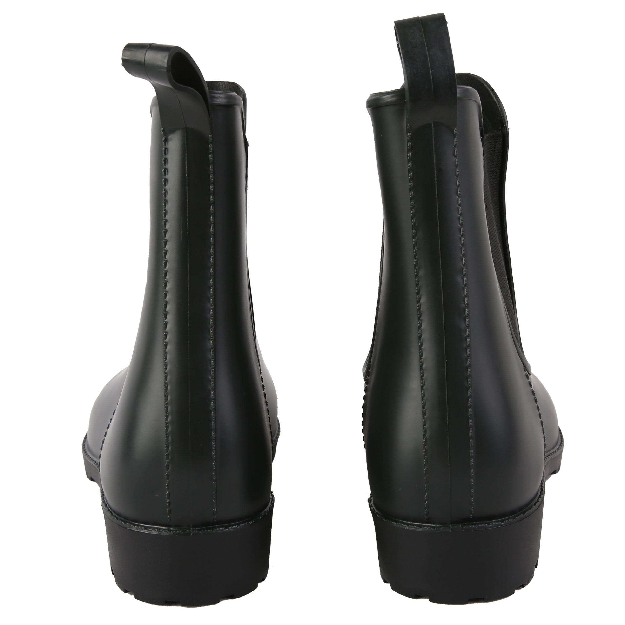 Waterproof PVC Lightweight Flat Rain Boots Elastic Non Slip Chelsea Boots
