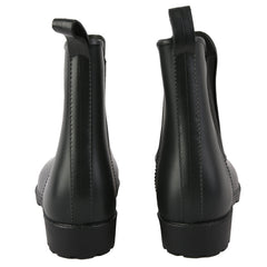 Waterproof PVC Lightweight Flat Rain Boots Elastic Non Slip Chelsea Boots