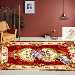 1pc Boho Anti Fatigue Kitchen Rugs Red Vintage Absorbent Non Slip Rugs