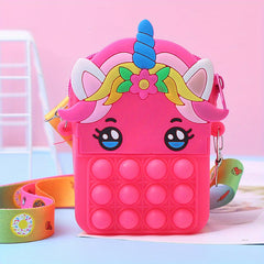 Girls Unicorn Messenger Bag Coin Purse Fidget Toy