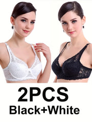 Floral Lace Push Up Bras Bow Tie Intimates Women's Lingerie