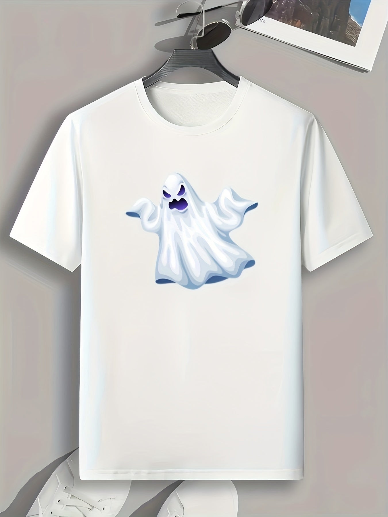 Halloween Ghost Print Men's Graphic T-shirt