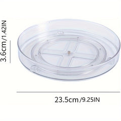2pcs Rotating Shelf Storage Box Single Layer Turntable Rotating Storage Box
