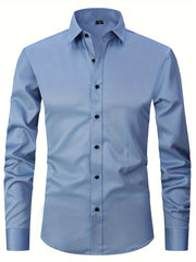 Men's Slim Fit Long Sleeve Button Up Shirt