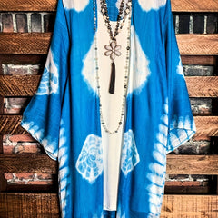 Tie Dye Long Sleeve Open Front Cardigan