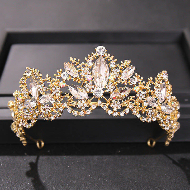 Colorful Rhinestone Crown Headband Tiara Wedding Hair