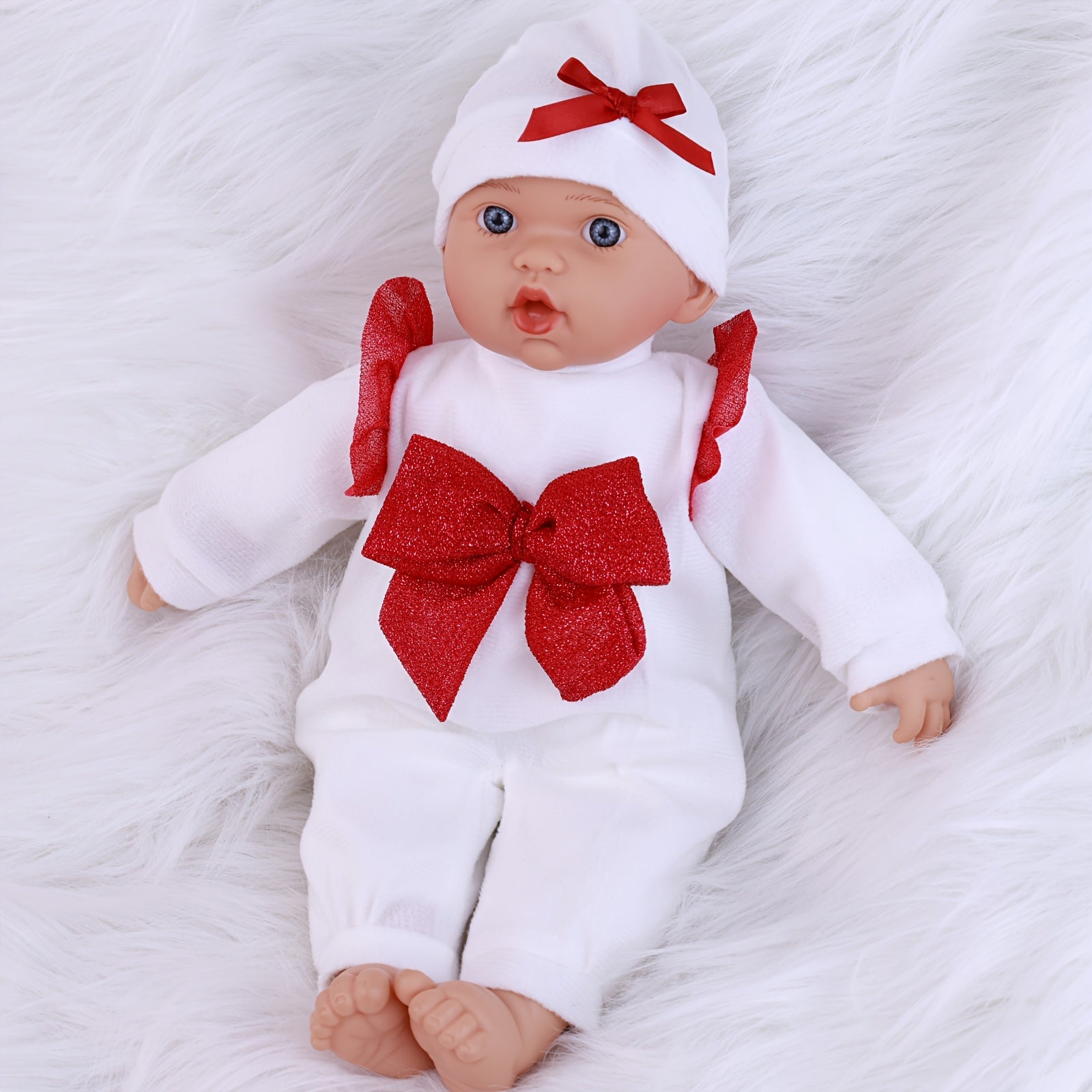 WERFLOT Reborn Baby Doll Soft Body Lifelike Pink Outfit Colorful Patterns