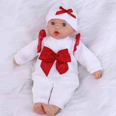 WERFLOT Reborn Baby Doll Soft Body Lifelike Pink Outfit Colorful Patterns