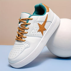 Men's Star Pattern Decor Skate Shoes Non Slip Sneakers