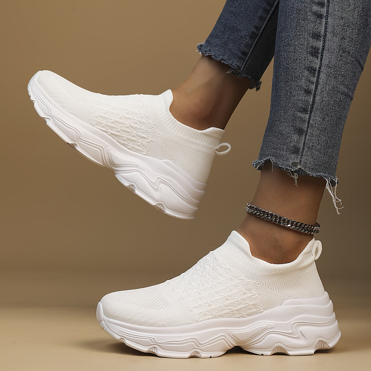 Women's Lightweight Breathable Running Shoes Slip On Casual Outdoor Sneakers