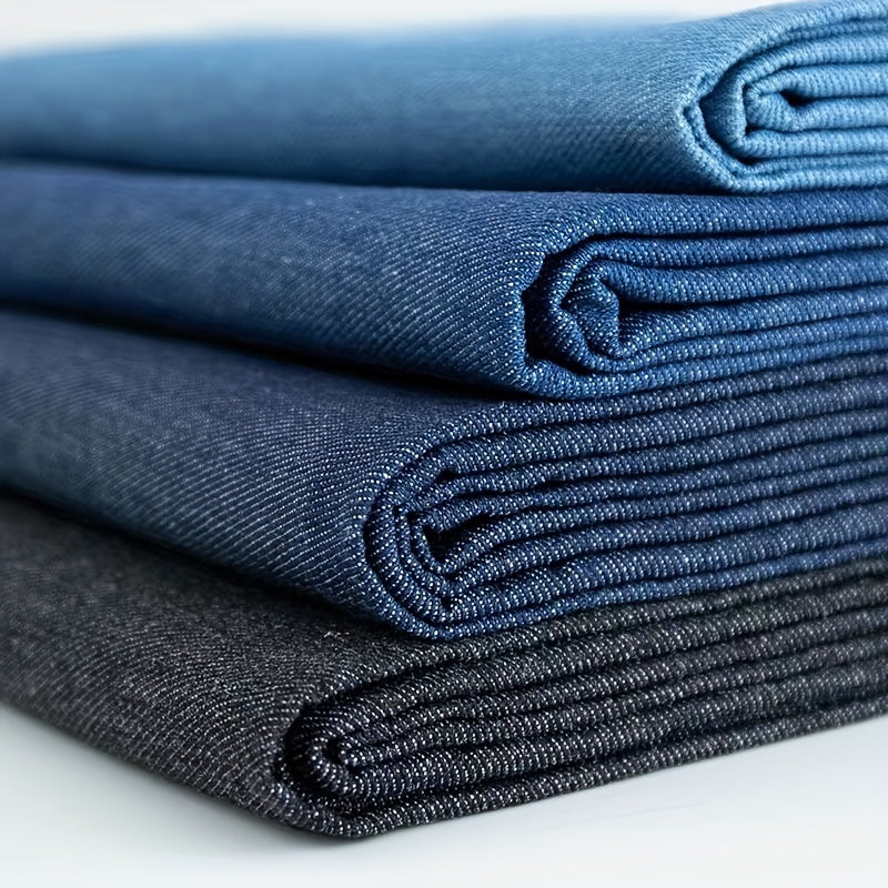1 Yard Washed Denim Fabric Cotton Thick Section DIY Clothing Cloth