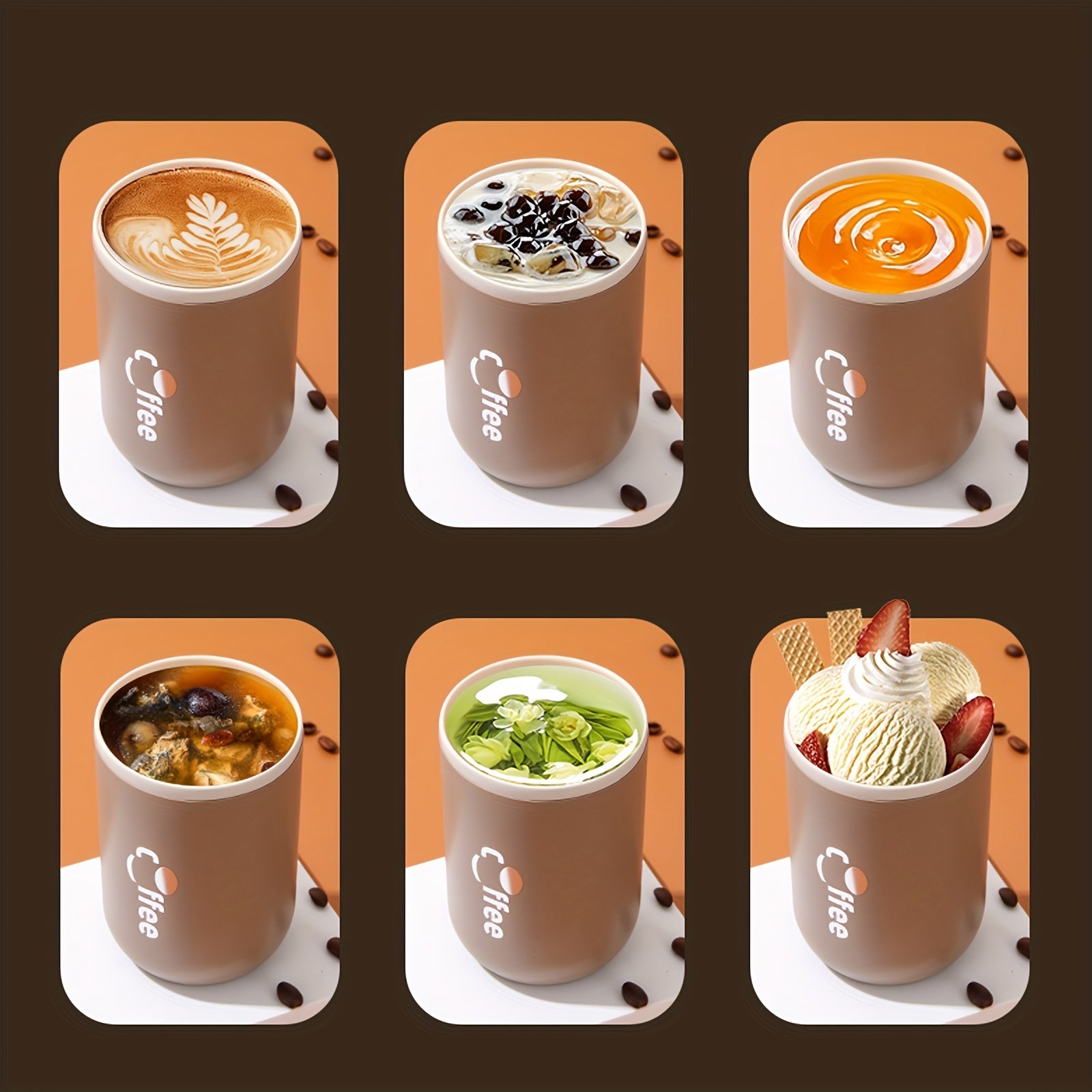 500ml Insulated Stainless Steel Coffee Mug with Straw and Lid