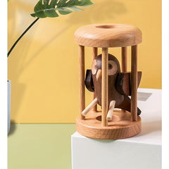 Wooden Owl Puzzle Lock Ten Level Difficult Portable Escape Room