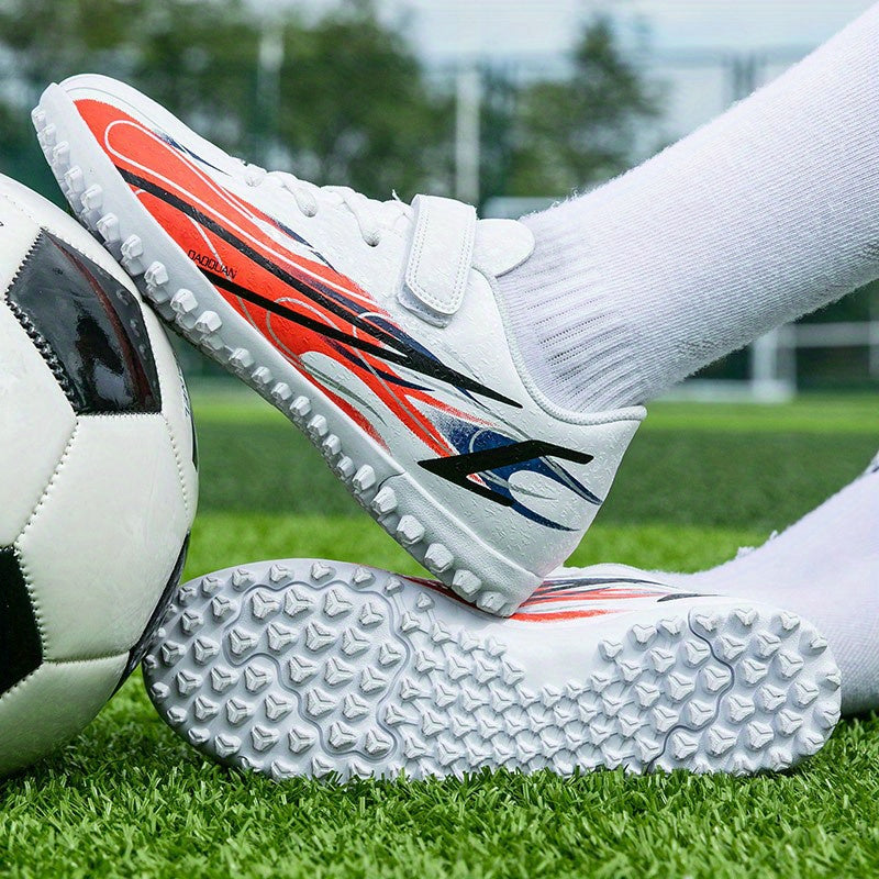 Unisex Turf Football Boots Flame Pattern Anti Skid TF