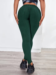 High Rise Sports Leggings, Honeycomb Pattern, Stretchy