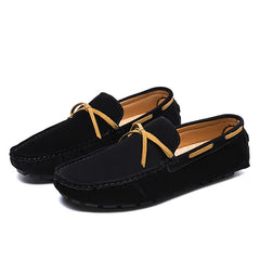 Men's Bowknot Moccasin Loafers Comfy Slip On Shoes
