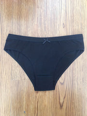 6pcs Solid Bow Tie Briefs Low Waist Stretchy Panties Women's Lingerie