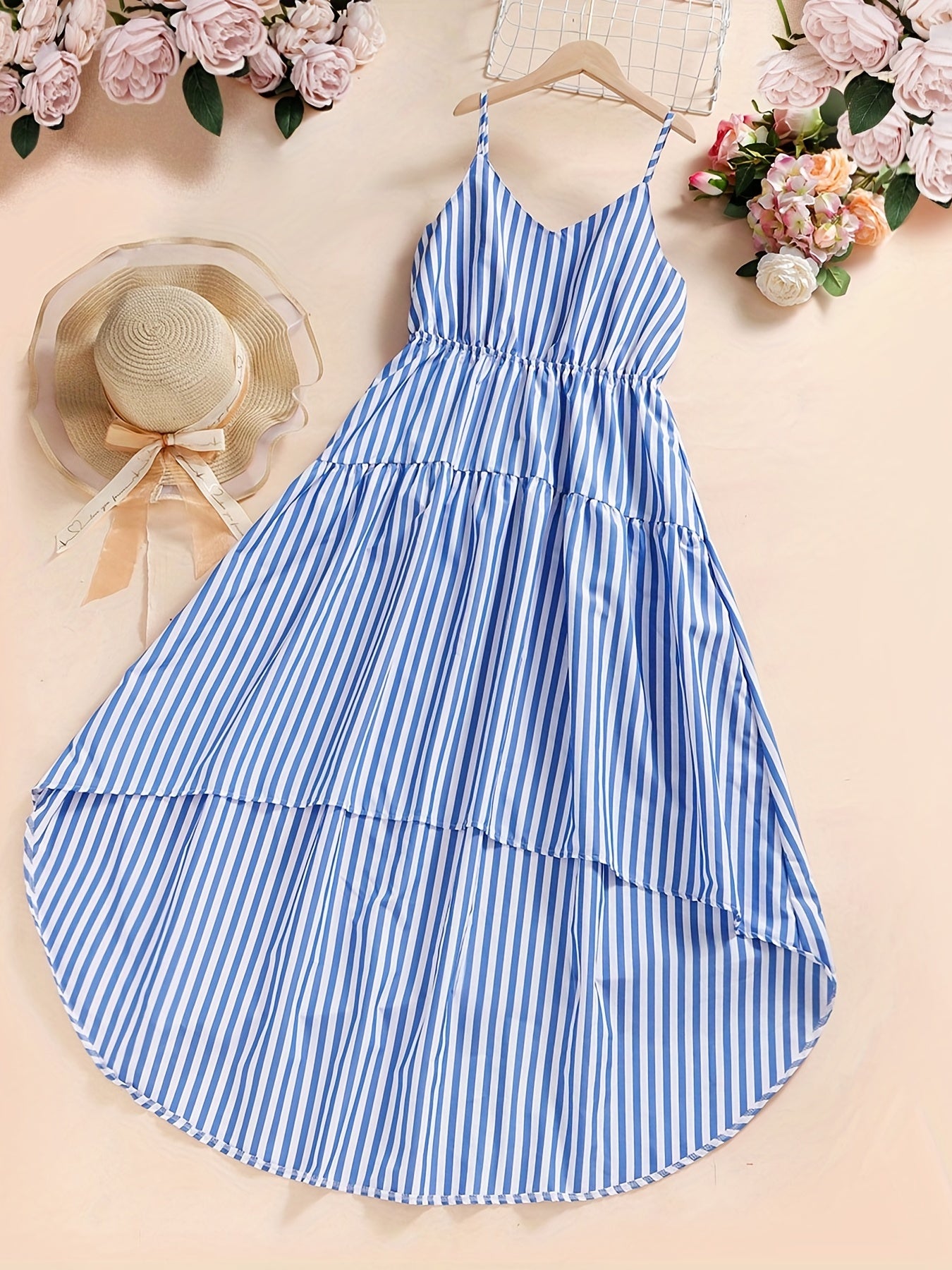 Striped Sleeveless Dresses for Mom and Daughter