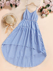 Striped Sleeveless Dresses for Mom and Daughter